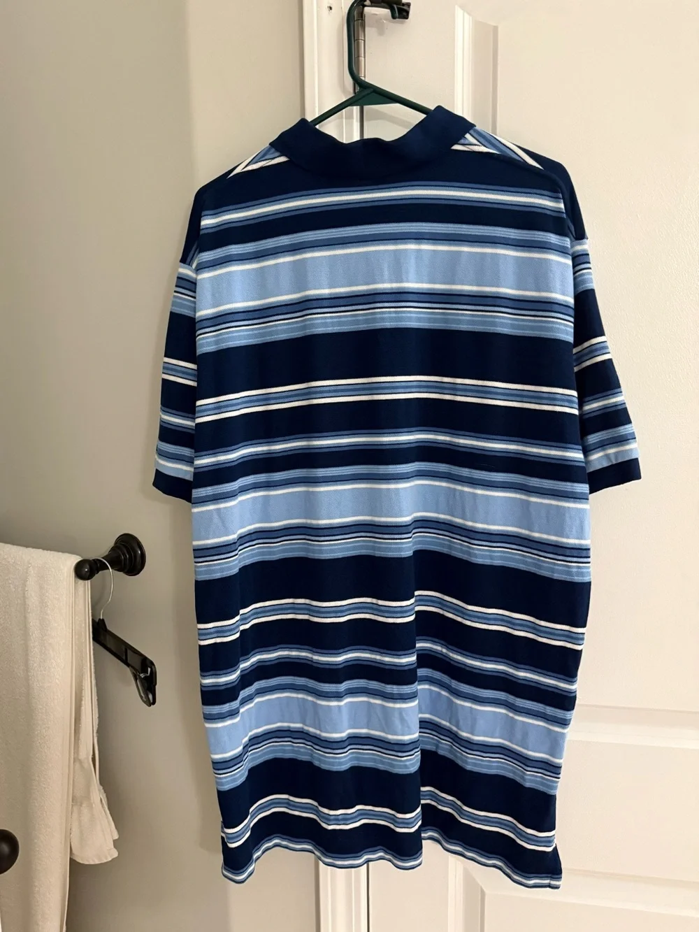 Ralph Lauren Striped Polo in Navy and Light Blue with Yellow Pony - Picture 2 of 2